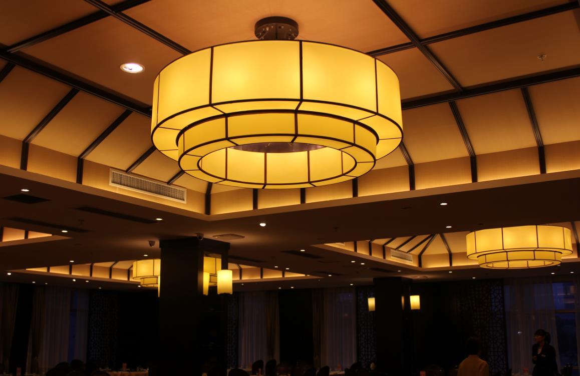 Sales center circular yellow chandelier 1